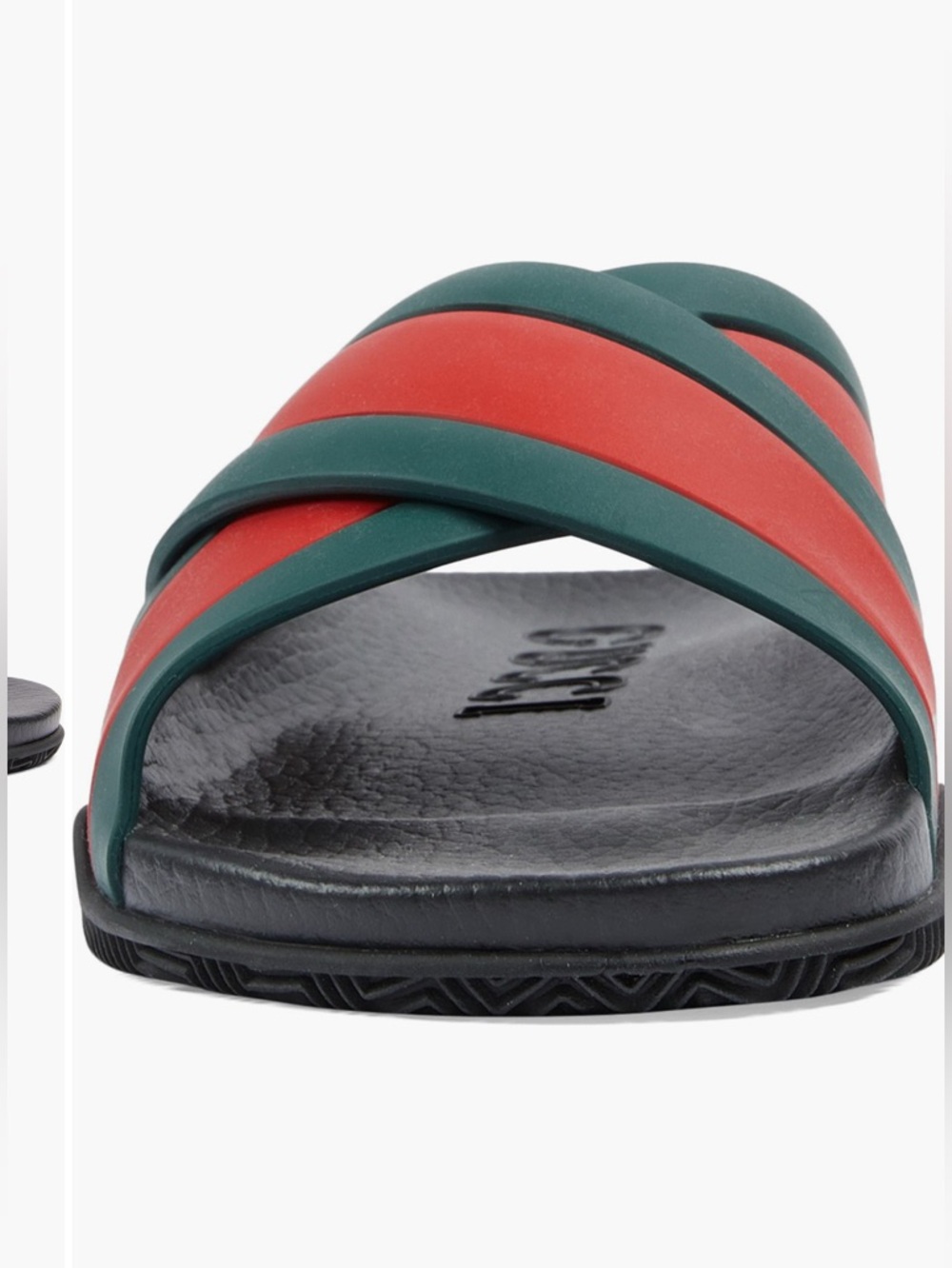 Gucci Men’s Criss Cross Rubber Slide Sandals 8 - Picture 2 of 12